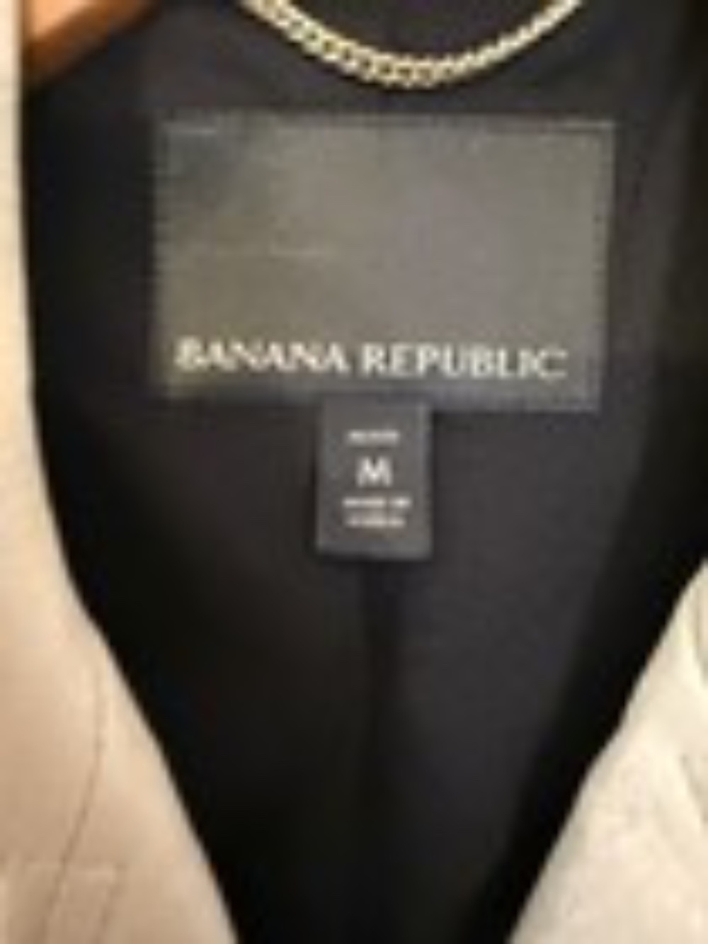 NWOT Banana Republic Leather Moto Jacket,‎ Cream Petite Medium - Picture 3 of 5